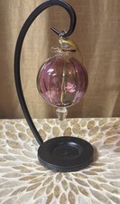 Blown Glass Christmas Ornament 24K Gold Decorated 4.5  