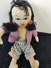 Ada Lum Chinese cloth doll VTG Handmade