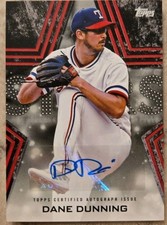 2023 Topps Series 1 Baseball Stars Black 11/199 Dane Dunning #BSA-DD Auto sh7