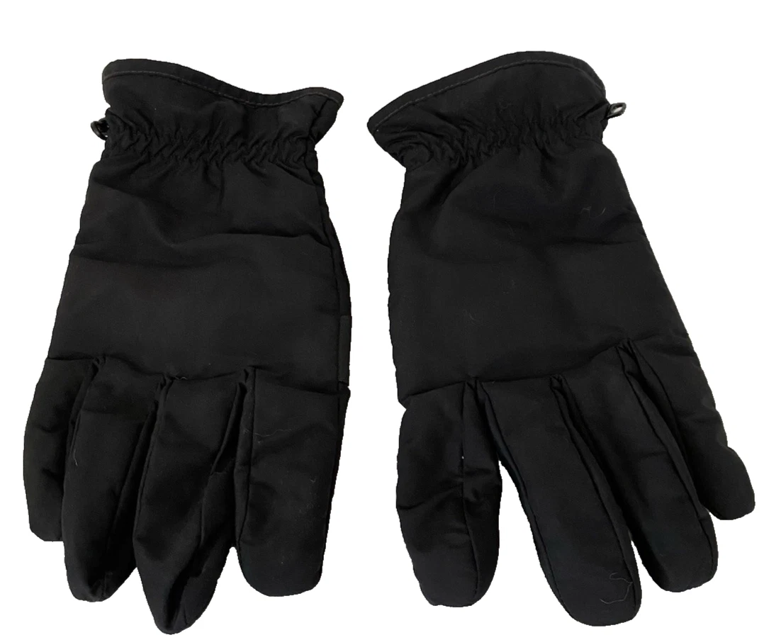 Lands’ End Men’s XL Black Insulated Winter Ski Snow Gloves