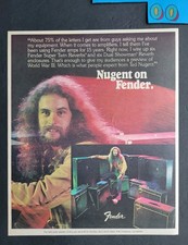 Ted Nugent Fender Amplifiers Promo Print Advertisement 1978