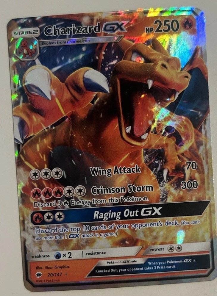 Charizard GX 20/147 Burning Shadows Ultra Rare Holo Pokémon Card NM