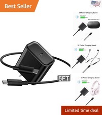 Portable 5FT USB-C Charger for Beats Powerbeats Solo Wireless Earbuds