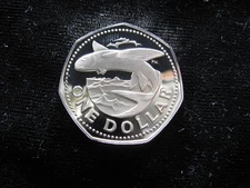 old world proof coin BARBADOS $1 dollar 1979 KM14.1 "flying fish" (240)