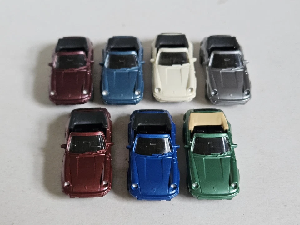 Wiking #162 Konvolut 7 Farben Porsche 911 Cabrio / TOPP