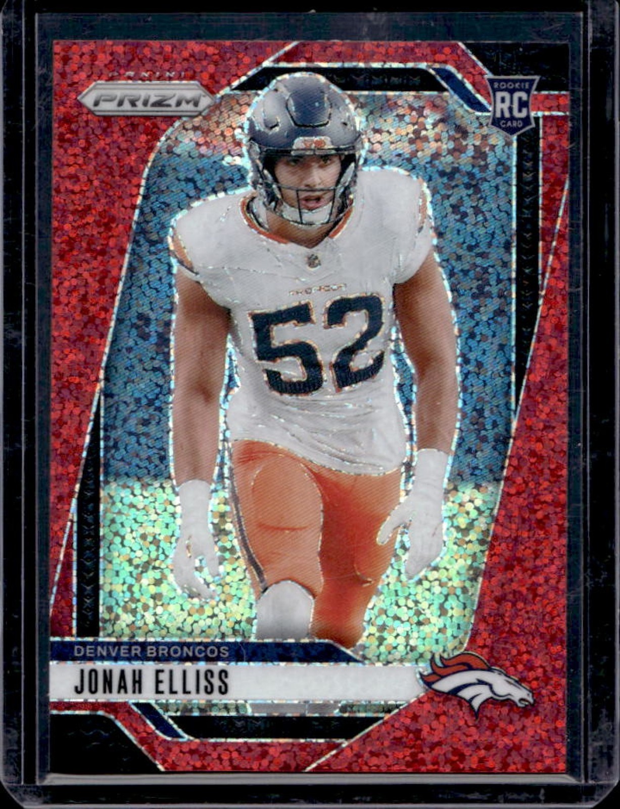 2024 Prizm Jonah Elliss RC Red Sparkle Rookie #356 Broncos