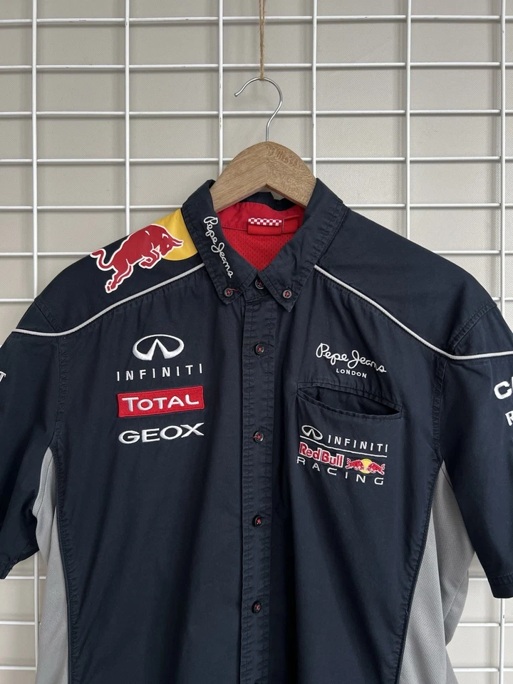 Pepe Jeans Red Bull Racing F-1 Button Shirt Mens Size M/L Teamline Race - Image 2 of 4