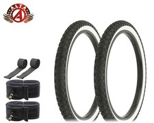 ALTA Performance BMX BICYCLE 20"x2.125" WhiteWall DURABLE COMP III TIRES 6PC SET