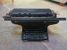 Underwood Vintage Standard Typewriter Black USA Antique No. 3 thumbnail