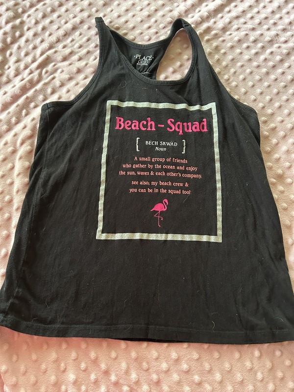 Girls black tank top size Xl 14 by Children's place