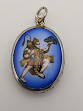 Hanuman Hindu Monkey God With Dronagiri Mountain Amulet Pendant Talisman Charm