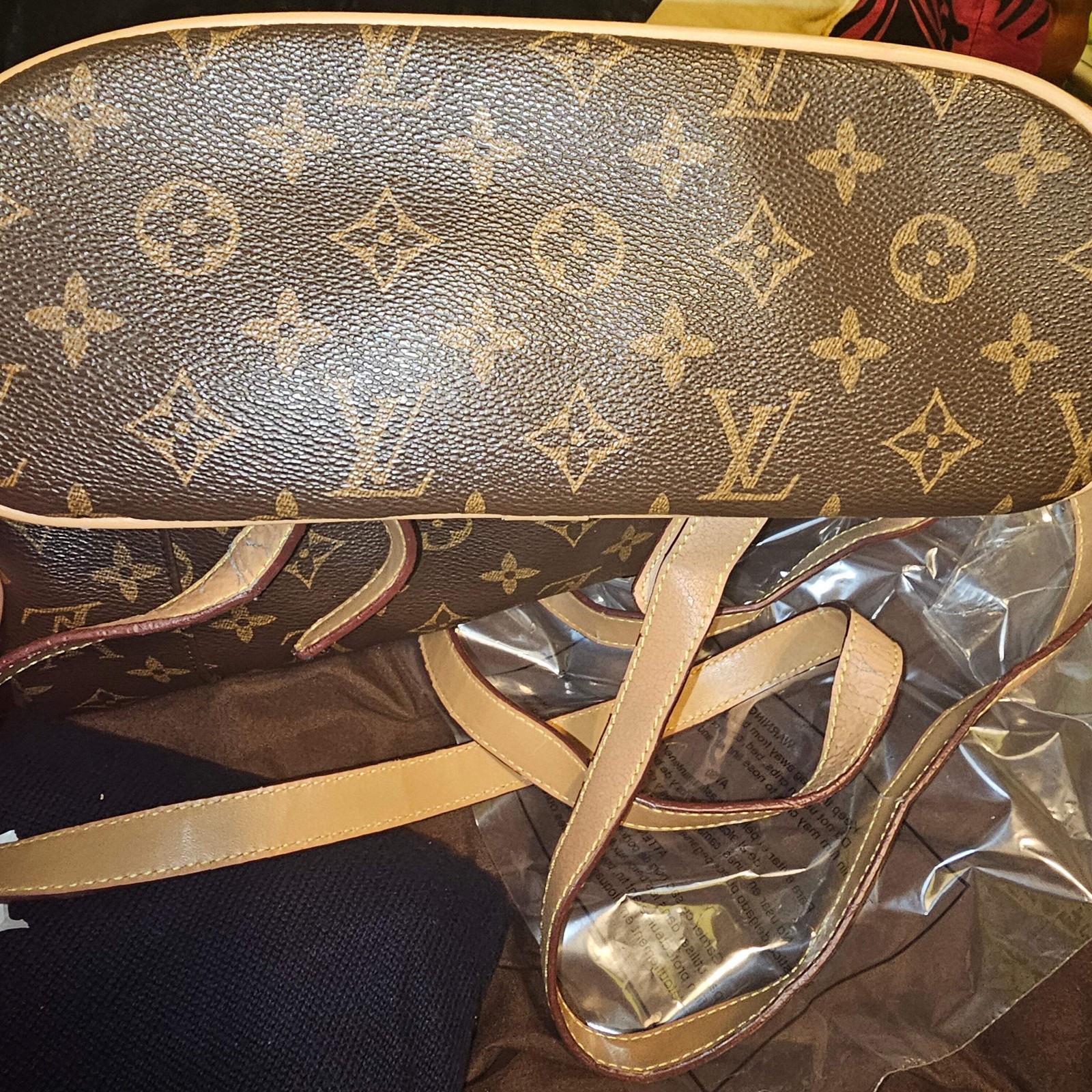 Brown Monogram Drawstring Backpack with Front Zip… - image 5