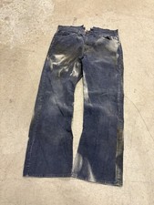 Vintage Plain Pockets 1970  s Blue Corduroy Bell Bottoms AS IS