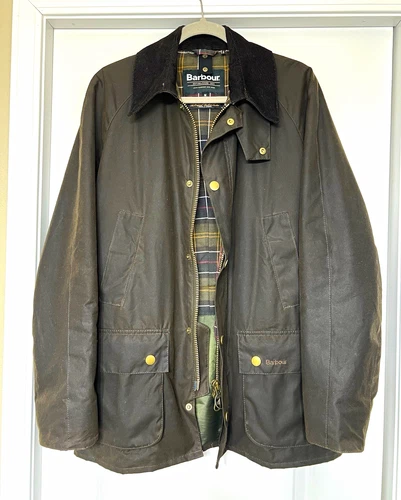 Barbour Ashby Men's M Olive Waxed Cotton Lined Jacket MWX0339OL99 - product listing photo