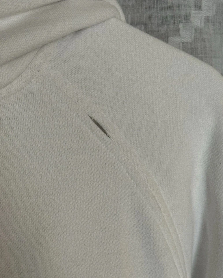 Lululemon Loungeful Hoodie 6 White Soft Fleece Pullover Women Athleisure Cozy - Image 3 of 4