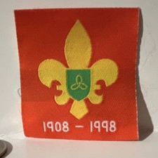 Boy Scouts Scout Association of Ireland Patch 1908-1998 Fleur-de-lis