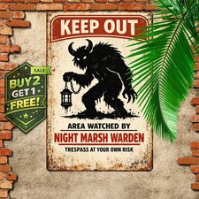 Warning Property Protected by Bigfoot Aluminum Metal Poster Sign