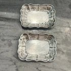 Two 3” Reed & Barton Sterling Fluted Silver Butter Pats 1.5 Ounces