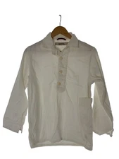 Mens KAPITAL KAPITAL Long Sleeve Shirt Cotton WHT Solid