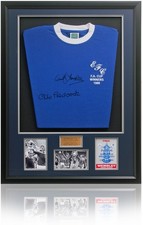 Derek Temple and Mike Trebilcock Everton Legends Hand Signed Football Shirt COA