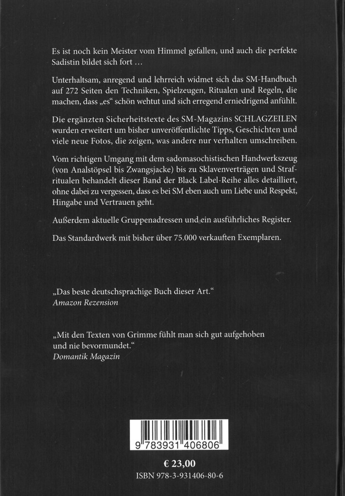Thumbnail - Das Sm-handbuch | Matthias T. J. Grimme | 2018 | Deutsch