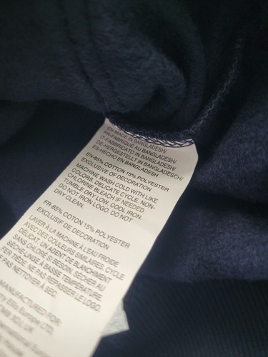 Perry Ellis America Mens Colorblock Fleece Hoodie Sweatshirt, Dark Sapphire, M. - Picture 3 of 3