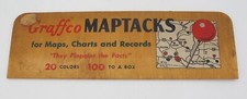 De colección Graffco Maptacks Maptacks Maptacks Madera Publicidad Simplemente Signo Cartografía Viaje