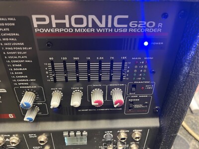 Phonic PPOD-620R 200W 6-CH POWERED HEAD MIXER WDFX+USB RCRDR | eBay