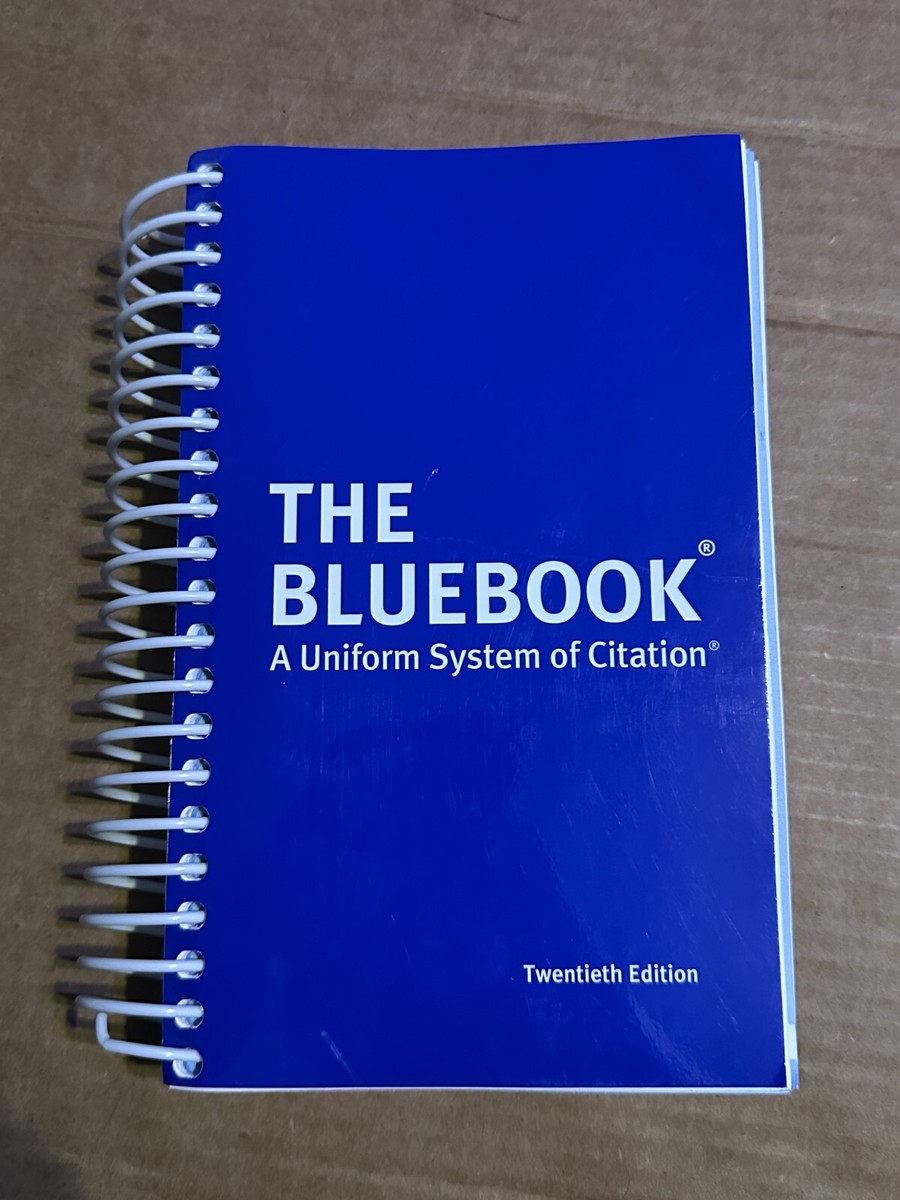 The Bluebook: A Uniform System of Citation, 20th Edition | eBay The Bluebook: A Uniform System of Citation, 20th Edition | eBay