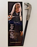 Harry Potter Lucius Malfoy Zauberstab Stift & Lesezeichen Brandneu Noble