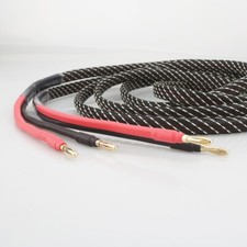 2m Pair High Quality Pure copper loudspeaker cable HIFI Banana to Banana plug