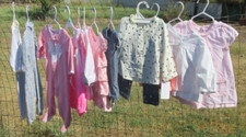 Baby Girl 3-6 Months clothes lot sleepers pants dresses16 pieces Some New Summer
