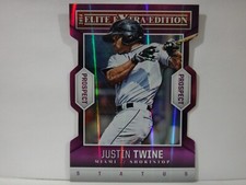 2014 Elite Extra Edition Prospects Status Purple Die-Cut /150 Justin Twine #48