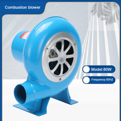 80W 110V Combustion Blower Home Stove Fire Electric Fan Adjustable Speed