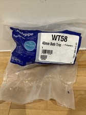 Image of Polypipe WT58 1 1/2" 40mm Waste Bath Trap Shallow 20mm Seal BNIP