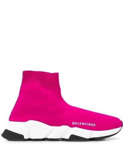 Balenciaga Speed Trainer Pink Fuschia Sneakers Shoes Women Balenciaga Speed Trainer Pink Fuschia Sneakers Shoes Women