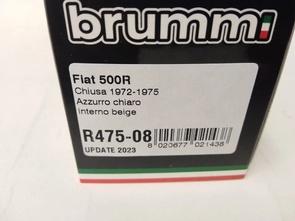 Brumm Fiat 500R chiusa Azzurro Chiaro 1972 - 1975 1/43 R475-08 - Immagine 2 di 2