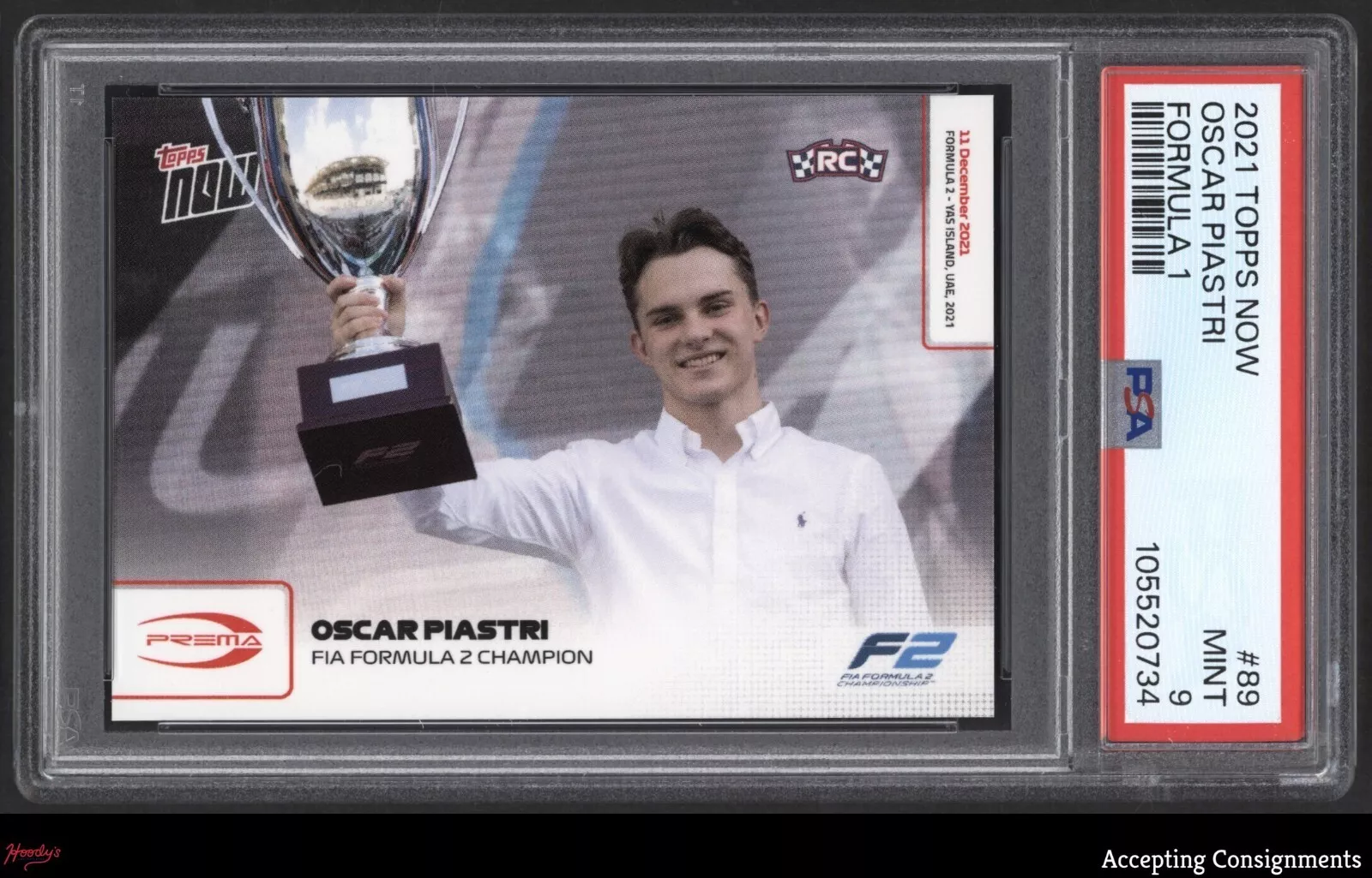 Oscar Piastri trading card