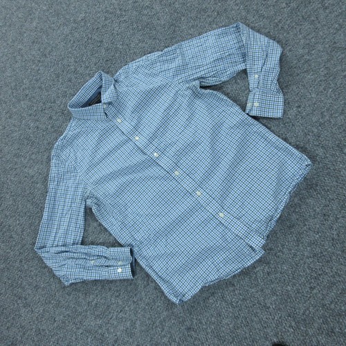 Banana Republic Hemd Herren Medium weiß blau schwarz kariert Langarm Knopfleiste - Bild 2 von 20