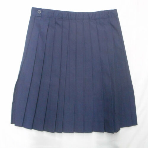 Falda uniforme plisada cuchillo azul marino para niñas A+ tallas 4 - 16 1/2 - Imagen 3 de 5
