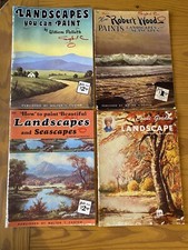Set Of 4 Vintage Walter Foster Books 172/180/66/b-12 Landscape Mix