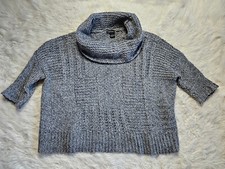 DKNY Jeans Women's Dark Grey Cowl Neck Knitted Sweater Siz XS