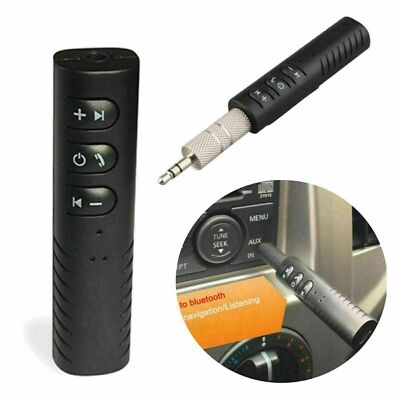 Wireless Bluetooth Receiver 3.5mm AUX Audio Stereo Music Hands Free Car Adapter 
