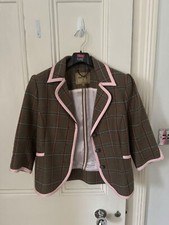 Dubarry Tweed Blazer W/ Pink Trim, Worn Once