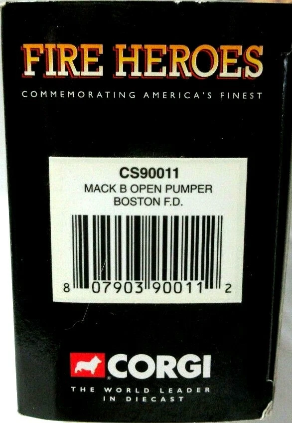 CORGI CS90011 FIRE HEROES 1953 MACK B OPEN PUMPER BOSTON F.D. NEW - Image 3 of 3