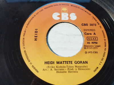 Heidi Mattete Goran Ashiete CBS 1975 - Single LP Vinyl 7'' G+ Sin Cover