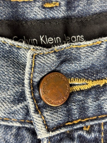 Jeans denim design Calvin Klein gamba dritta lavaggio medio, uomo 34/29 - Foto 3 di 8