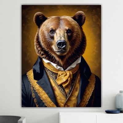 STAMPA SU TELA QUADRO O POSTER Orso Nobile Arredo casa