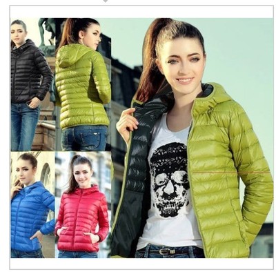 + 5 COLOR WOMEN'S HOODED DOWN JACKET WINTER PARKA NO WIND