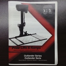 Used Pride Outlander Series Vehicle Lift Owner's Manual Harmar